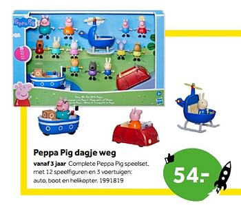 Aanbiedingen Peppa pig dagje weg - Hasbro - Geldig van 01/10/2022 tot 05/12/2022 bij Intertoys
