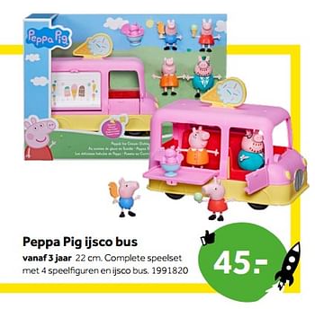 Aanbiedingen Peppa pig ijsco bus - Hasbro - Geldig van 01/10/2022 tot 05/12/2022 bij Intertoys