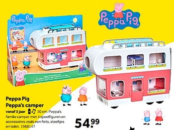 Aanbiedingen Peppa pig peppa’s camper - Hasbro - Geldig van 01/10/2022 tot 05/12/2022 bij Intertoys