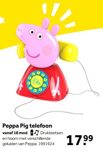 Aanbiedingen Peppa pig telefoon - Hasbro - Geldig van 01/10/2022 tot 05/12/2022 bij Intertoys