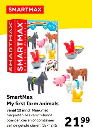 Aanbiedingen Smartmax my first farm animals - Smartmax - Geldig van 01/10/2022 tot 05/12/2022 bij Intertoys