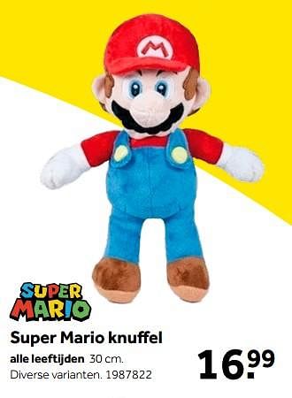 Aanbiedingen Super mario knuffel - Super Mario - Geldig van 01/10/2022 tot 05/12/2022 bij Intertoys
