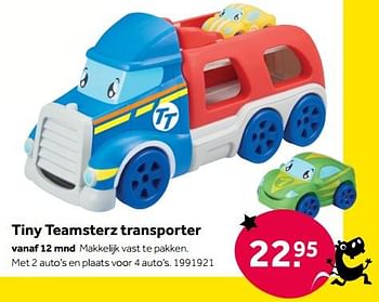 Aanbiedingen Tiny teamsterz transporter - TeamsterZ - Geldig van 01/10/2022 tot 05/12/2022 bij Intertoys