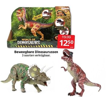 Aanbiedingen Beweegbare dinosaurussen - Toi Toys - Geldig van 15/10/2022 tot 25/10/2022 bij Boekenvoordeel