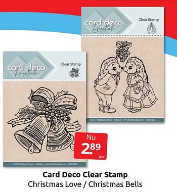 Aanbiedingen Card deco clear stamp - Card Deco Essentials - Geldig van 15/10/2022 tot 25/10/2022 bij Boekenvoordeel