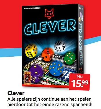 Aanbiedingen Clever - 999games - Geldig van 15/10/2022 tot 25/10/2022 bij Boekenvoordeel