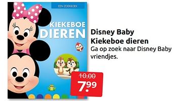 Aanbiedingen Disney baby kiekeboe dieren - Huismerk - Boekenvoordeel - Geldig van 15/10/2022 tot 25/10/2022 bij Boekenvoordeel