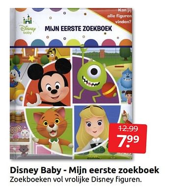 Aanbiedingen Disney baby - mijn eerste zoekboek - Huismerk - Boekenvoordeel - Geldig van 15/10/2022 tot 25/10/2022 bij Boekenvoordeel
