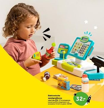 Aanbiedingen Elektronische speelgoedkassa - Smoby - Geldig van 01/10/2022 tot 05/12/2022 bij Intertoys
