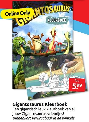 Aanbiedingen Gigantosaurus kleurboek - Huismerk - Boekenvoordeel - Geldig van 15/10/2022 tot 25/10/2022 bij Boekenvoordeel