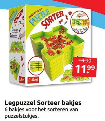 Aanbiedingen Legpuzzel sorteer bakjes - Trefl - Geldig van 15/10/2022 tot 25/10/2022 bij Boekenvoordeel