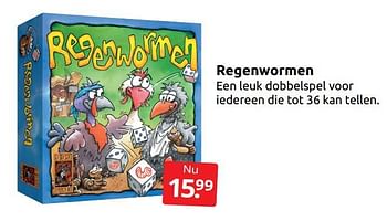 Aanbiedingen Regenwormen - 999games - Geldig van 15/10/2022 tot 25/10/2022 bij Boekenvoordeel