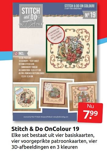 Aanbiedingen Stitch + do oncolour 19 - Huismerk - Boekenvoordeel - Geldig van 15/10/2022 tot 25/10/2022 bij Boekenvoordeel