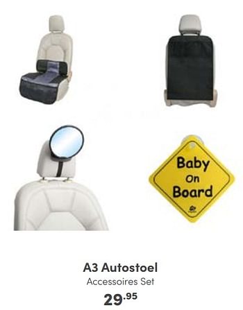 Aanbiedingen A3 autostoel accessoires set - A3 Baby &amp; Kids - Geldig van 16/10/2022 tot 22/10/2022 bij Baby & Tiener Megastore