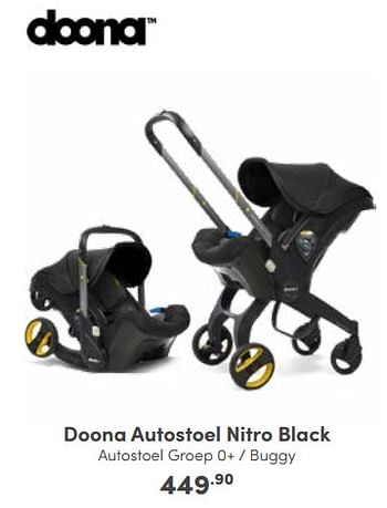 Aanbiedingen Doona autostoel nitro black autostoel groep 0+ - buggy - Doona - Geldig van 16/10/2022 tot 22/10/2022 bij Baby & Tiener Megastore