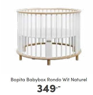 Aanbiedingen Bopita babybox rondo wit naturel - Bopita - Geldig van 16/10/2022 tot 22/10/2022 bij Baby & Tiener Megastore