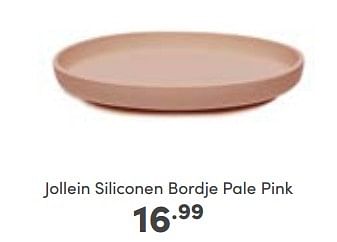 Aanbiedingen Jollein siliconen bordje pale pink - Jollein - Geldig van 16/10/2022 tot 22/10/2022 bij Baby & Tiener Megastore