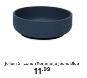 Aanbiedingen Jollein siliconen kommetje jeans blue - Jollein - Geldig van 16/10/2022 tot 22/10/2022 bij Baby & Tiener Megastore