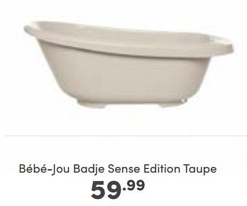 Aanbiedingen Bébé-jou badje sense edition taupe - Bebe-jou - Geldig van 16/10/2022 tot 22/10/2022 bij Baby & Tiener Megastore