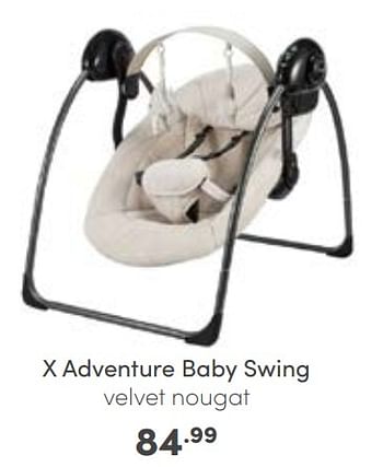 Aanbiedingen X adventure baby swing velvet nougat - Xadventure - Geldig van 16/10/2022 tot 22/10/2022 bij Baby & Tiener Megastore