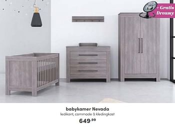 Aanbiedingen Babykamer nevada - Huismerk - Baby &amp; Tiener Megastore - Geldig van 16/10/2022 tot 22/10/2022 bij Baby & Tiener Megastore