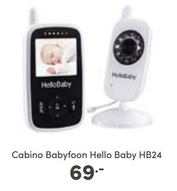 Aanbiedingen Cabino babyfoon hello baby hb24 - Cabino - Geldig van 16/10/2022 tot 22/10/2022 bij Baby & Tiener Megastore