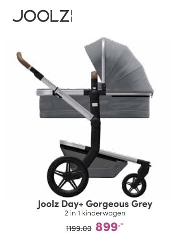 Aanbiedingen Joolz day+ gorgeous grey 2 in 1 kinderwagen - Joolz - Geldig van 16/10/2022 tot 22/10/2022 bij Baby & Tiener Megastore