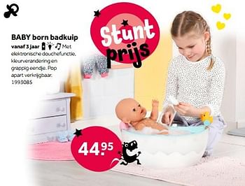 Aanbiedingen Baby born badkuip - Baby Born - Geldig van 01/10/2022 tot 05/12/2022 bij Intertoys