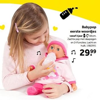 Aanbiedingen Babypop eerste woordjes - Huismerk - Intertoys - Geldig van 01/10/2022 tot 05/12/2022 bij Intertoys