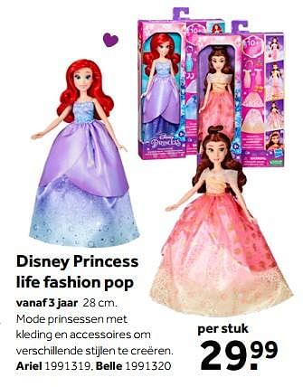 Aanbiedingen Disney princess life fashion pop ariel - Hasbro - Geldig van 01/10/2022 tot 05/12/2022 bij Intertoys