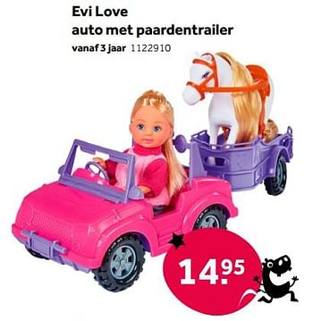 Aanbiedingen Evi love auto met paardentrailer - Evi love - Geldig van 01/10/2022 tot 05/12/2022 bij Intertoys