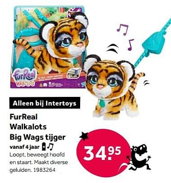 Aanbiedingen Furreal walkalots big wags tijger - Hasbro - Geldig van 01/10/2022 tot 05/12/2022 bij Intertoys