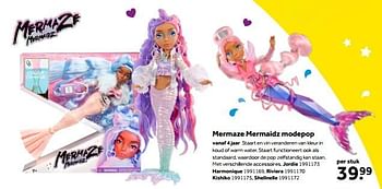 Aanbiedingen Mermaze mermaidz modepop jordie - MGA Entertainment - Geldig van 01/10/2022 tot 05/12/2022 bij Intertoys