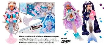 Aanbiedingen Mermaze mermaidz winter waves modepop kishiko - MGA Entertainment - Geldig van 01/10/2022 tot 05/12/2022 bij Intertoys