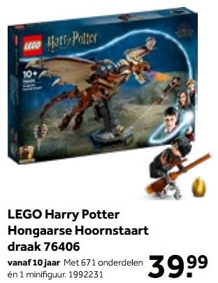 Aanbiedingen Lego harry potter hongaarse hoornstaart draak 76406 - Lego - Geldig van 01/10/2022 tot 05/12/2022 bij Intertoys