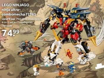 Aanbiedingen Lego ninjago ninja ultracombomecha 71765 - Lego - Geldig van 01/10/2022 tot 05/12/2022 bij Intertoys