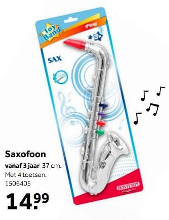 Aanbiedingen Saxofoon - Huismerk - Intertoys - Geldig van 01/10/2022 tot 05/12/2022 bij Intertoys