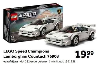 Aanbiedingen Lego speed champions lamborghini countach 76908 - Lego - Geldig van 01/10/2022 tot 05/12/2022 bij Intertoys