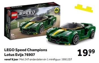 Aanbiedingen Lego speed champions lotus evija 76907 - Lego - Geldig van 01/10/2022 tot 05/12/2022 bij Intertoys