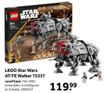 Aanbiedingen Lego star wars at-te walker 75337 - Lego - Geldig van 01/10/2022 tot 05/12/2022 bij Intertoys