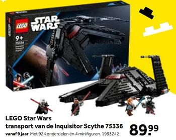 Aanbiedingen Lego star wars transport van de inquisitor scythe 75336 - Lego - Geldig van 01/10/2022 tot 05/12/2022 bij Intertoys