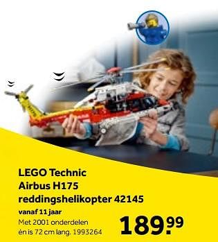Aanbiedingen Lego technic airbus h175 reddingshelikopter 42145 - Lego - Geldig van 01/10/2022 tot 05/12/2022 bij Intertoys