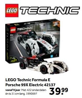 Aanbiedingen Lego technic formula e porsche 99x electric 42137 - Lego - Geldig van 01/10/2022 tot 05/12/2022 bij Intertoys