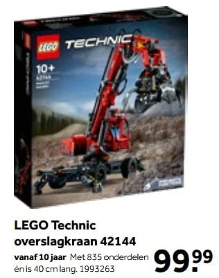 Aanbiedingen Lego technic overslagkraan 42144 - Lego - Geldig van 01/10/2022 tot 05/12/2022 bij Intertoys