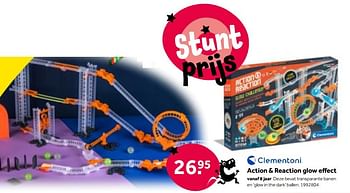 Aanbiedingen Action + reaction glow effect - Clementoni - Geldig van 01/10/2022 tot 05/12/2022 bij Intertoys