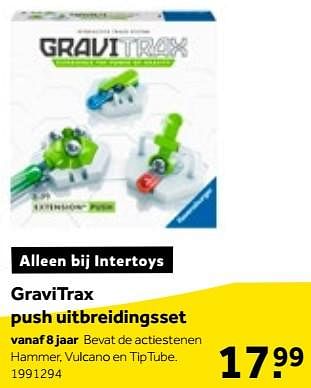 Aanbiedingen Gravitrax push uitbreidingsset - Ravensburger - Geldig van 01/10/2022 tot 05/12/2022 bij Intertoys