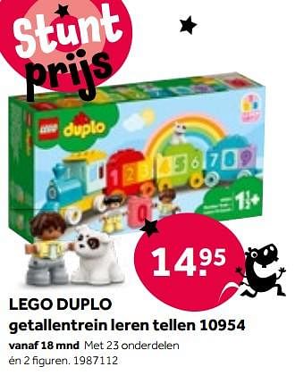 Aanbiedingen Lego duplo getallentrein leren tellen 10954 - Lego - Geldig van 01/10/2022 tot 05/12/2022 bij Intertoys