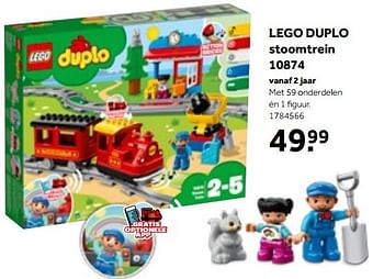 Aanbiedingen Lego duplo stoomtrein 10874 - Lego - Geldig van 01/10/2022 tot 05/12/2022 bij Intertoys