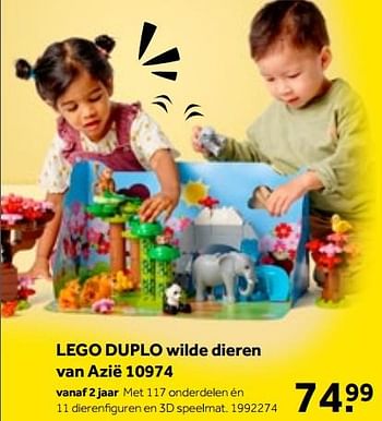 Aanbiedingen Lego duplo wilde dieren van azië 10974 - Lego - Geldig van 01/10/2022 tot 05/12/2022 bij Intertoys