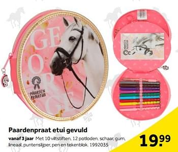 Aanbiedingen Paardenpraat etui gevuld - Huismerk - Intertoys - Geldig van 01/10/2022 tot 05/12/2022 bij Intertoys